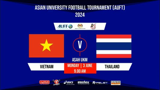 ĐỘI TUYỂN SINH VIÊN VIỆT NAM THẮNG 1 - 0 TRONG TRẬN RA QUÂN GẶP THÁI LAN