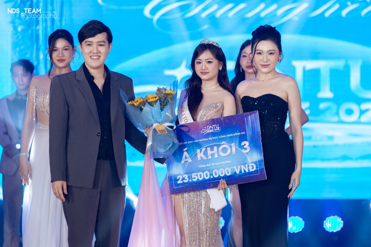 Sinh viên ngành Truyền thông Đa phương tiện DNTU xuất sắc đăng quang ngôi vị Á khôi 3 tại Cuộc thi Aura 2026